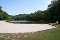 The beach at Cave Mountain Lake.  It's a small, isolated lake - only about 5 acres.