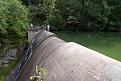 The manmade dam which formed the lake.